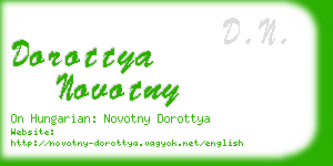 dorottya novotny business card